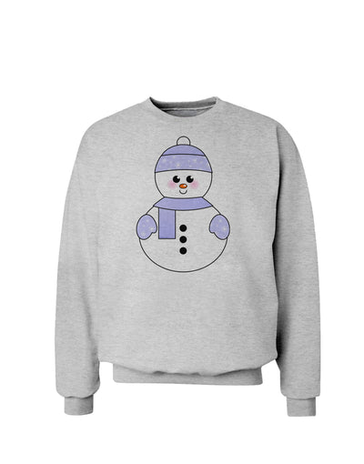 Cute Snowman With Hat and Scarf Christmas Sweatshirt-Sweatshirts-TooLoud-AshGray-Small-Davson Sales