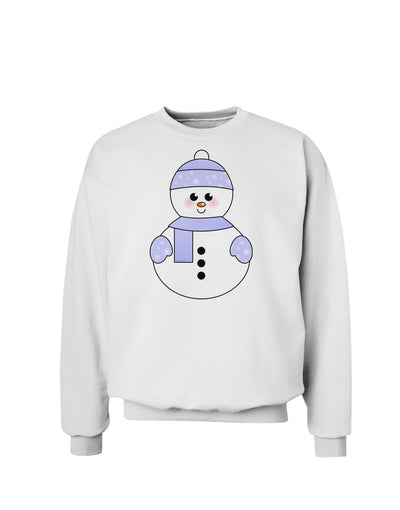 Cute Snowman With Hat and Scarf Christmas Sweatshirt-Sweatshirts-TooLoud-White-Small-Davson Sales