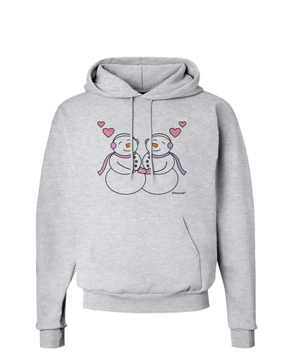 Cute Snowwoman Couple Hoodie Sweatshirt by TooLoud-Hoodie-TooLoud-AshGray-Small-Davson Sales