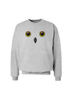 Cute Snowy Owl Face Sweatshirt-Sweatshirts-TooLoud-AshGray-Small-Davson Sales