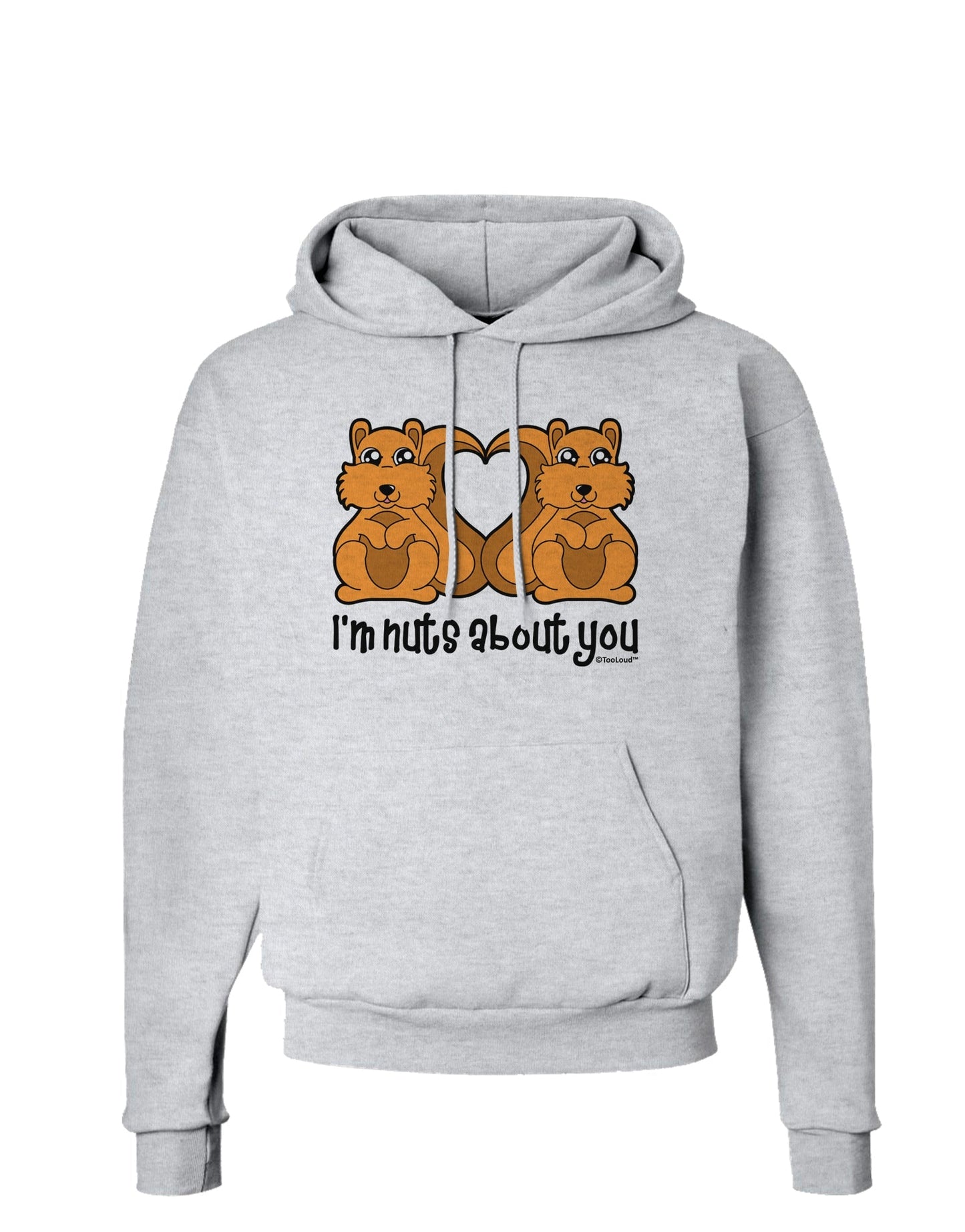 Cute Squirrels - I'm Nuts About You Hoodie Sweatshirt by TooLoud-Hoodie-TooLoud-AshGray-Small-Davson Sales
