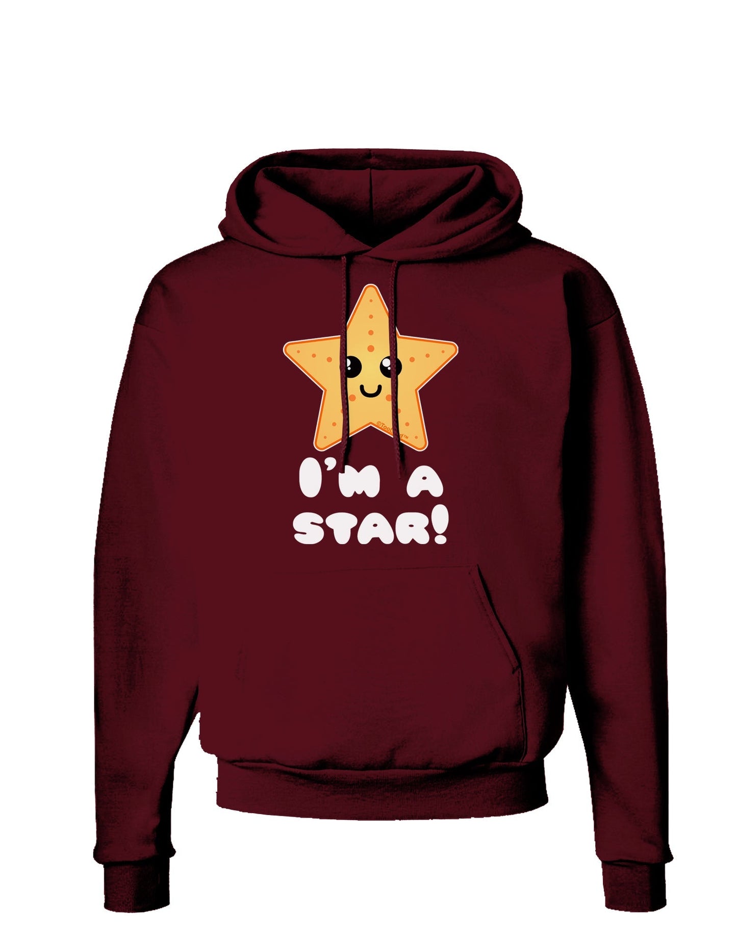 Cute Starfish - I am a Star Dark Hoodie Sweatshirt by TooLoud-Hoodie-TooLoud-Maroon-Small-Davson Sales