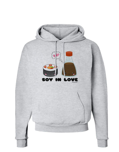 Cute Sushi and Soy Sauce - Soy In Love Hoodie Sweatshirt by TooLoud-Hoodie-TooLoud-AshGray-Small-Davson Sales