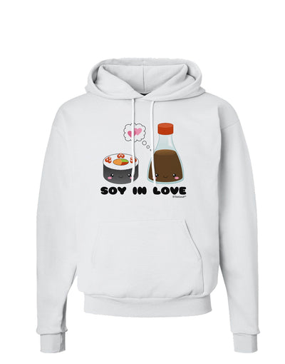 Cute Sushi and Soy Sauce - Soy In Love Hoodie Sweatshirt by TooLoud-Hoodie-TooLoud-White-Small-Davson Sales