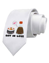 Cute Sushi and Soy Sauce - Soy In Love Printed White Necktie by TooLoud