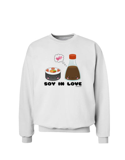 Cute Sushi and Soy Sauce - Soy In Love Sweatshirt by TooLoud-Sweatshirts-TooLoud-White-Small-Davson Sales