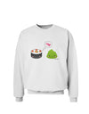 Cute Sushi and Wasabi Love Sweatshirt by TooLoud-Sweatshirts-TooLoud-White-Small-Davson Sales