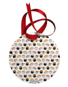 Cute Sushi AOP Circular Metal Ornament All Over Print-Ornament-TooLoud-White-Davson Sales