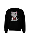 Cute Sweater Vest Cat Design Adult Dark Sweatshirt by TooLoud-Sweatshirts-TooLoud-Black-Small-Davson Sales