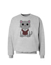 Cute Sweater Vest Cat Design Sweatshirt by TooLoud-Sweatshirts-TooLoud-AshGray-Small-Davson Sales