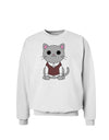 Cute Sweater Vest Cat Design Sweatshirt by TooLoud-Sweatshirts-TooLoud-White-Small-Davson Sales