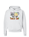 Cute Taco Cat Design Text Hoodie Sweatshirt by TooLoud-Hoodie-TooLoud-White-Small-Davson Sales