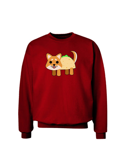 Cute Taco Dog Adult Dark Sweatshirt-Sweatshirts-TooLoud-Deep-Red-Small-Davson Sales