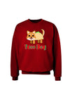 Cute Taco Dog Text Adult Dark Sweatshirt-Sweatshirts-TooLoud-Deep-Red-Small-Davson Sales