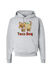 Cute Taco Dog Text Hoodie Sweatshirt-Hoodie-TooLoud-AshGray-Small-Davson Sales