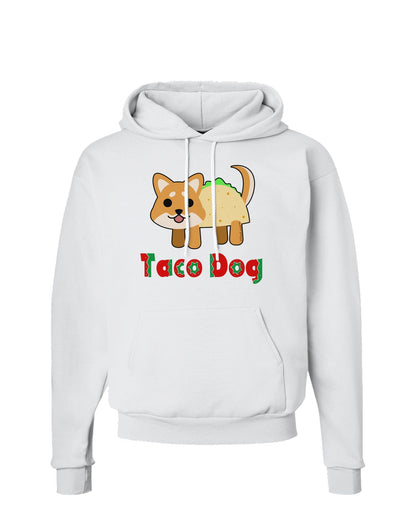 Cute Taco Dog Text Hoodie Sweatshirt-Hoodie-TooLoud-White-Small-Davson Sales