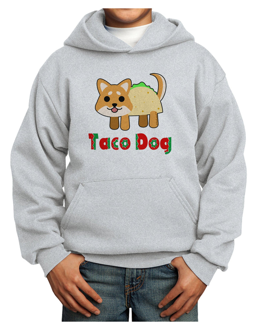 Cute Taco Dog Text Youth Hoodie Pullover Sweatshirt-Youth Hoodie-TooLoud-White-XS-Davson Sales