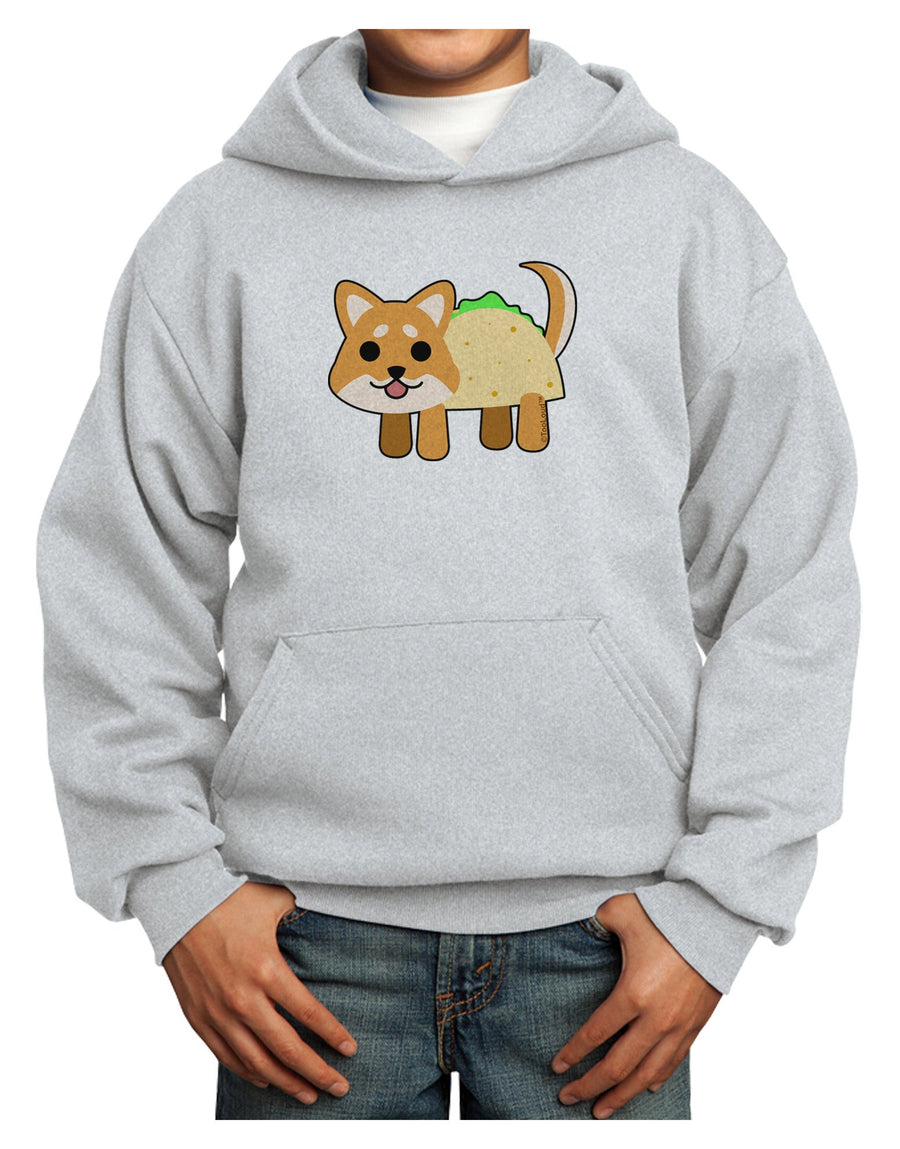 Cute Taco Dog Youth Hoodie Pullover Sweatshirt-Youth Hoodie-TooLoud-White-XS-Davson Sales