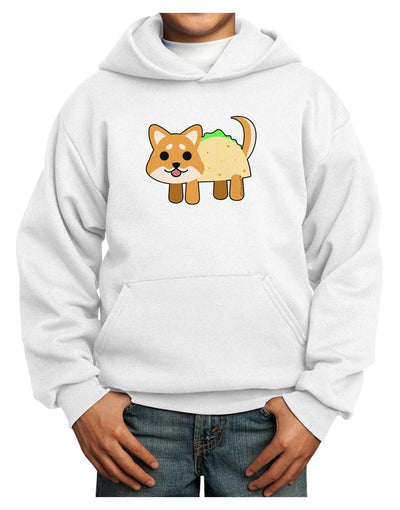 Cute Taco Dog Youth Hoodie Pullover Sweatshirt-Youth Hoodie-TooLoud-White-XS-Davson Sales