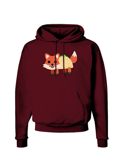 Cute Taco Fox Dark Hoodie Sweatshirt-Hoodie-TooLoud-Maroon-Small-Davson Sales