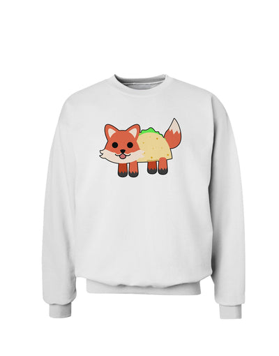 Cute Taco Fox Sweatshirt-Sweatshirts-TooLoud-White-Small-Davson Sales