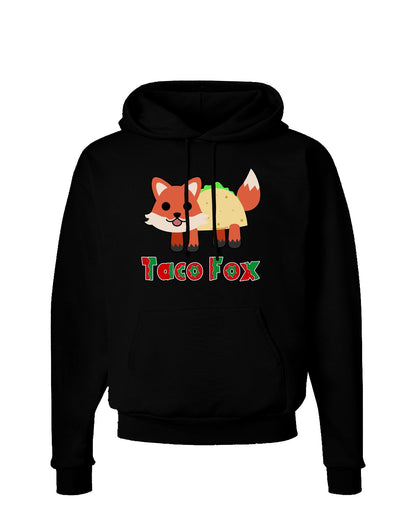 Cute Taco Fox Text Dark Hoodie Sweatshirt-Hoodie-TooLoud-Black-Small-Davson Sales