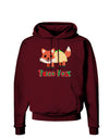 Cute Taco Fox Text Dark Hoodie Sweatshirt-Hoodie-TooLoud-Maroon-Small-Davson Sales