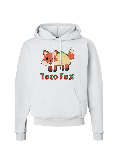 Cute Taco Fox Text Hoodie Sweatshirt-Hoodie-TooLoud-White-Small-Davson Sales