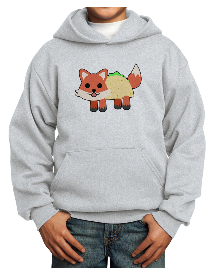 Cute Taco Fox Youth Hoodie Pullover Sweatshirt-Youth Hoodie-TooLoud-White-XS-Davson Sales