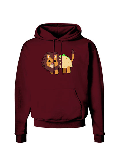 Cute Taco Lion Dark Hoodie Sweatshirt-Hoodie-TooLoud-Maroon-Small-Davson Sales