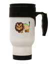 Cute Taco Lion Stainless Steel 14oz Travel Mug-Travel Mugs-TooLoud-White-Davson Sales
