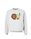 Cute Taco Lion Sweatshirt-Sweatshirts-TooLoud-White-Small-Davson Sales