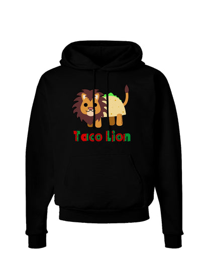 Cute Taco Lion Text Dark Hoodie Sweatshirt-Hoodie-TooLoud-Black-Small-Davson Sales