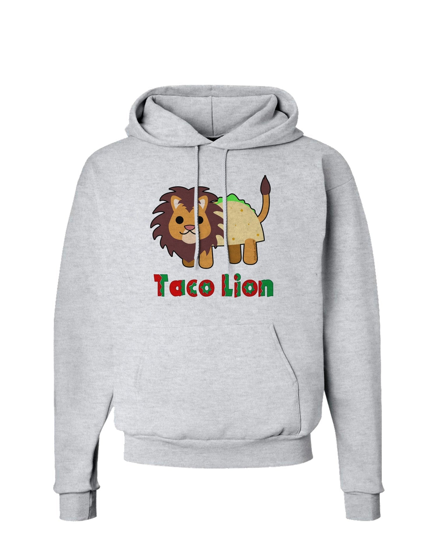 Cute Taco Lion Text Hoodie Sweatshirt-Hoodie-TooLoud-AshGray-Small-Davson Sales