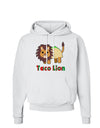 Cute Taco Lion Text Hoodie Sweatshirt-Hoodie-TooLoud-White-Small-Davson Sales