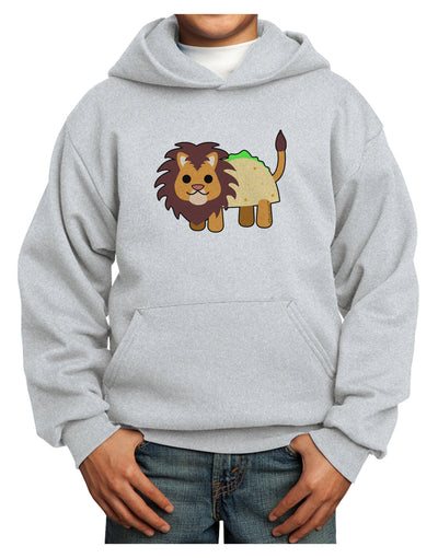 Cute Taco Lion Youth Hoodie Pullover Sweatshirt-Youth Hoodie-TooLoud-Ash-XS-Davson Sales