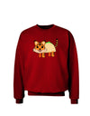 Cute Taco Tiger Adult Dark Sweatshirt-Sweatshirts-TooLoud-Deep-Red-Small-Davson Sales