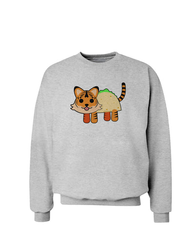 Cute Taco Tiger Sweatshirt-Sweatshirts-TooLoud-AshGray-Small-Davson Sales