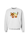 Cute Taco Tiger Sweatshirt-Sweatshirts-TooLoud-White-Small-Davson Sales