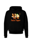 Cute Taco Tiger Text Dark Hoodie Sweatshirt-Hoodie-TooLoud-Black-Small-Davson Sales