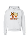 Cute Taco Tiger Text Hoodie Sweatshirt-Hoodie-TooLoud-White-Small-Davson Sales