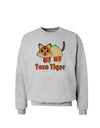 Cute Taco Tiger Text Sweatshirt-Sweatshirts-TooLoud-AshGray-Small-Davson Sales