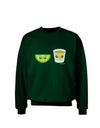 Cute Tequila Shot and Lime Wedge Adult Dark Sweatshirt by TooLoud-Sweatshirts-TooLoud-Deep-Forest-Green-Small-Davson Sales