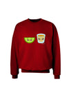 Cute Tequila Shot and Lime Wedge Adult Dark Sweatshirt by TooLoud-Sweatshirts-TooLoud-Deep-Red-Small-Davson Sales