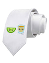 Cute Tequila Shot and Lime Wedge Printed White Necktie by TooLoud