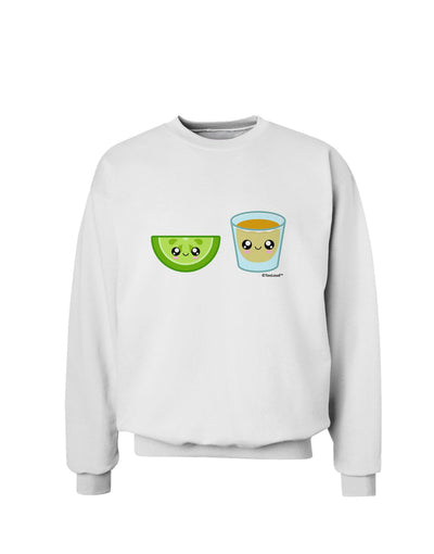 Cute Tequila Shot and Lime Wedge Sweatshirt by TooLoud-Sweatshirts-TooLoud-White-Small-Davson Sales