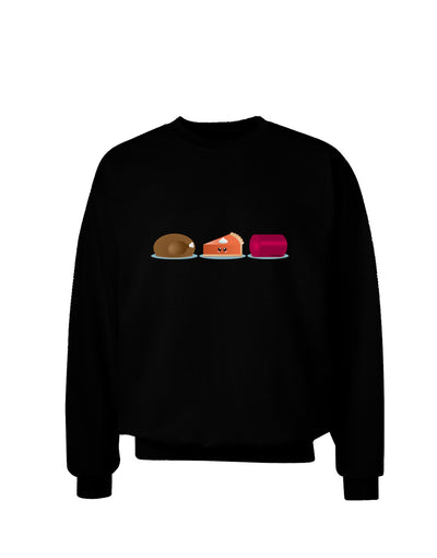 Cute Thanksgiving Food Adult Dark Sweatshirt-Sweatshirts-TooLoud-Black-Small-Davson Sales