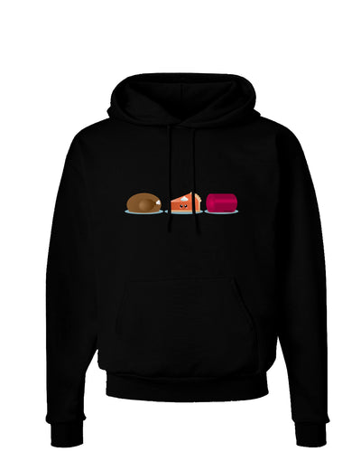 Cute Thanksgiving Food Dark Hoodie Sweatshirt-Hoodie-TooLoud-Black-Small-Davson Sales