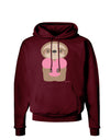 Cute Valentine Sloth Holding Heart Dark Hoodie Sweatshirt by TooLoud-Hoodie-TooLoud-Maroon-Small-Davson Sales