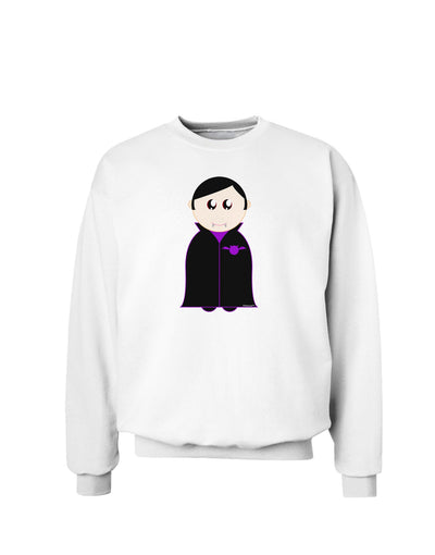 Cute Vampire Boy Halloween Sweatshirt-Sweatshirts-TooLoud-White-Small-Davson Sales